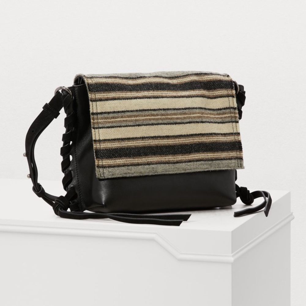 ISABEL MARANT ‘Asli’ Wool Leather Crossbody Bag - Picture 3 of 8